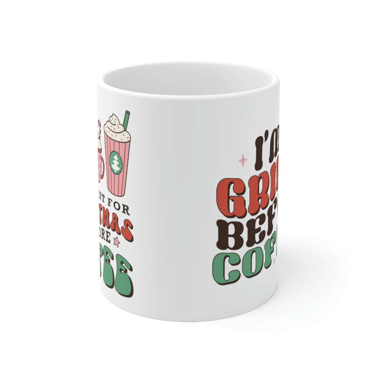 Alternative view of Grinch Before Coffee, Christmas Mug, More Coffee Joke, Cute Mug, Holiday Mug, Hot Cocoa Mug, Durable Ceramic Mug, Dishwasher Safe