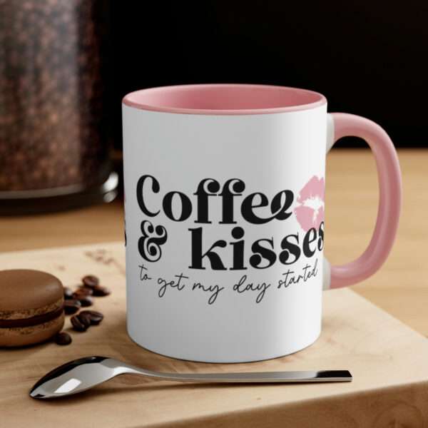 Coffee and Kisses To Get My Day Started Mug, Valentines Day Mug, Funny Mug, Sarcasm Mug, Valentine's Day Gift for Sarcastic People, Pet Love