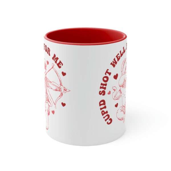 Alternative view of Cupid Shot Well for Me Mug, Valentines Day Coffee Mug, Funny Mug, Sarcastic Mug, Valentine's Day Gift for Sarcastic Lovers, Gift for Her Him